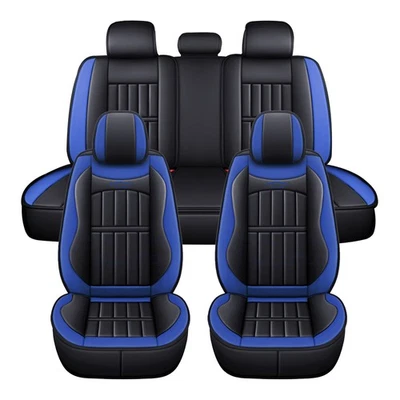 5-Seats Car Seat Cover Full Set Leather Front Rear Protector Cushion For TOYOTA  Foto 1 de 4