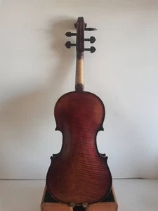 5 Strings 4/4 Violin Solid flamed maple back spruce top hand made K4319 - Picture 1 of 7