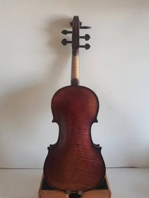 5 Strings 4/4 Violin Solid flamed maple back spruce top hand made K4319 - Image 1 of 4