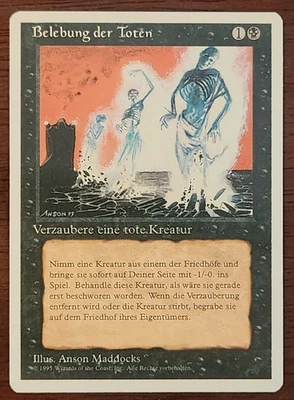 Animate Dead MTG Core Set 4th Edition German NM Magic The Gathering - Image 1 of 2
