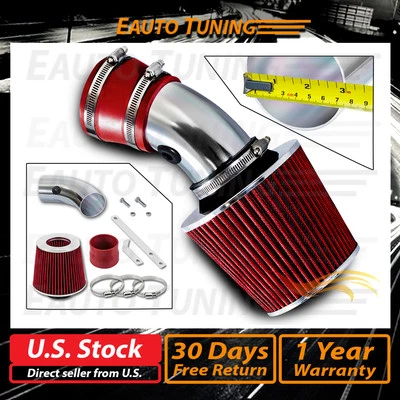 Kit de admisión de aire Ram corta + filtro ROJO para 97-03 Pontiac Grand Prix 3,8 L V6 Foto 1 de 4