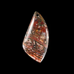 Leopard Skin Jasper BEAD 52x25x3 mm HB300138 - Picture 1 of 4