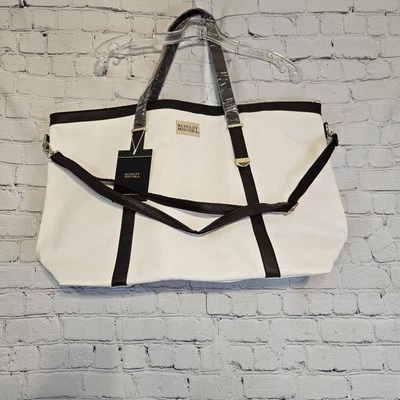 Bolso de Viaje Bagdley Mischka Anna Crema Cuero Vegano Bolso de Viaje Fin de Semana Nuevo con Etiquetas Foto 1 de 4