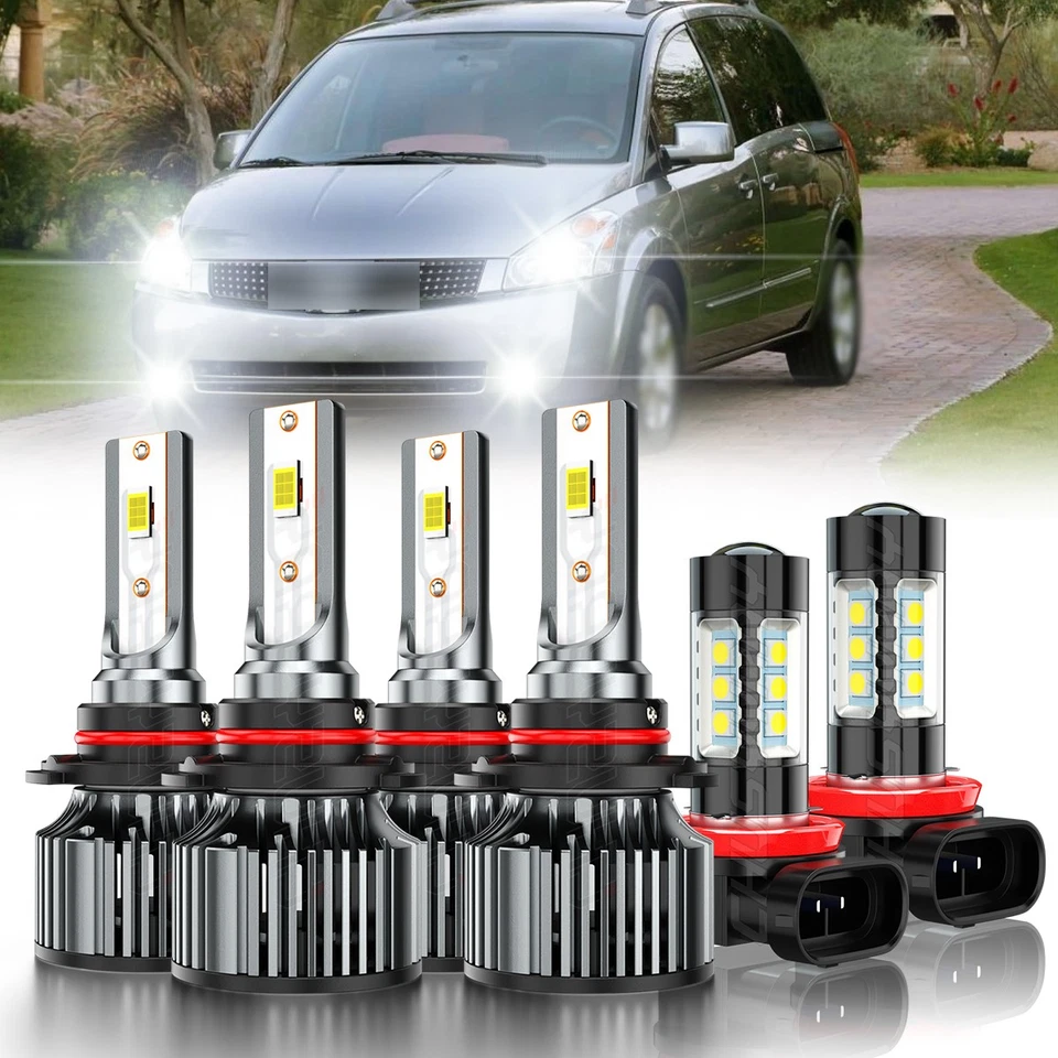 Combo de luces antiniebla LED de haz alto bajo para Nissan Quest 2004-2009 Foto 1 de 4