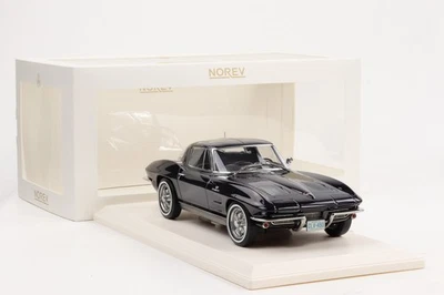 1:18 Norev Chevrolet Corvette Sting Ray Coupe 1963 Daytona Blu 200 Pcs - Immagine 1 di 4