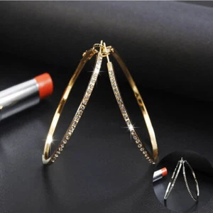 Orecchini a cerchio oro rosa eleganti da donna coppia/set gioielli - Foto 1 di 12