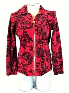 Style & Co Damen Sport Small rot schwarz durchgehender Reißverschluss weiches Tragegefühl Jacke (F)pm2 - Bild 1 von 7