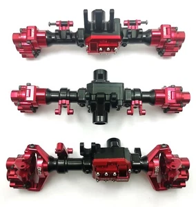 Carcasa de eje delantero e intermedio y trasero de aleación mecanizado CNC rojo/B Traxxas TRX-6 - Imagen 1 de 9