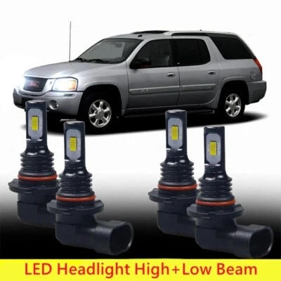 Front LED Headlights Hi & Lo Lights Bulbs For GMC Envoy XUV 2004-2005 6000K Set4 - Image 1 of 4