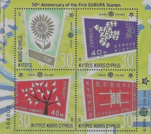 Greek Cyprus 2006 - Europa Cept 50 year Anniversary - Miniature Sheet - MNH - Picture 1 of 1