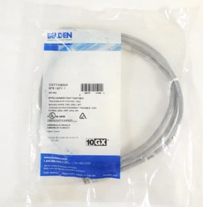 Belden CAT1108005 10GX Traceable Patch Cord, Bonded-Pair 4-Pair 24 AWG - 5 Feet - Picture 1 of 6