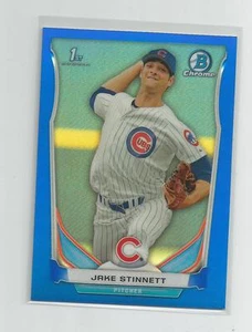 2014 Bowman Chrome JAKE STINNETT Blue Refractor 284/399 - Picture 1 of 1
