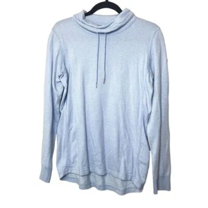 Maglione Kessy KJUS donna S collo cappuccio blu chiaro cotone misto cashmere pullover - Foto 1 di 5
