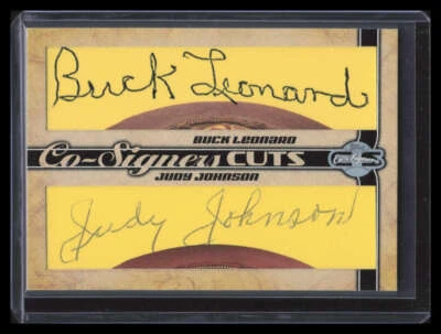 2006 Topps Co-Signers Signatures BLJJ Buck Leonard Judy Johnson Dual Cut Auto - Image 1 of 2