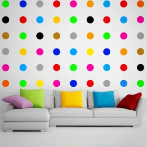 126x 20mm Polka Dot Wall Vinyl Decal Stickers Kids Nursery Hallway Baby Car Art - Picture 1 of 2