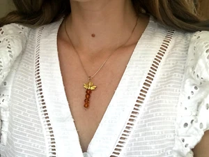 Amber Pendant Gift Amulet Natural Baltic Amber Beads Talisman Ladies 2g 18923 - Picture 1 of 10