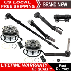 7pcs Front Wheel Hubs Tie Rod Suspension for 2005-10 Ford F-250 F-350 SD 4WD 4X4 - Foto 1 di 10