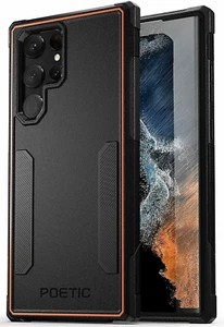 Funda delgada poética a prueba de golpes negra para Galaxy S22 Ultra | - Imagen 1 de 6