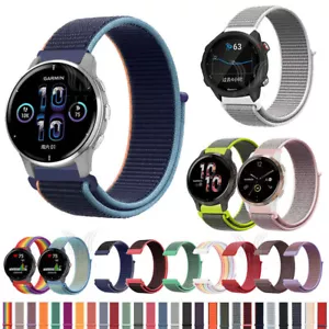 Cinturino per orologio cinturino in nylon per Garmin Forerunner 645 255 245 55 vivoactive Venu - Foto 1 di 43