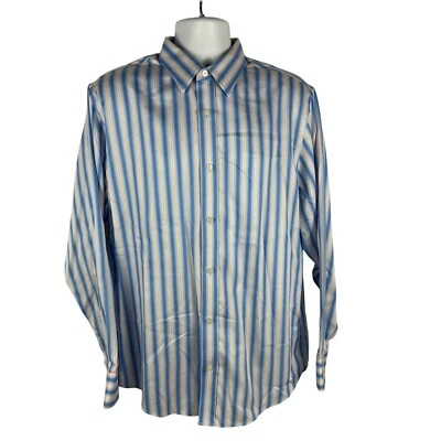 Banana Republic Mens Non-Iron Classic Fit Striped Shirt Size L 100% Cotton - Image 1 of 4