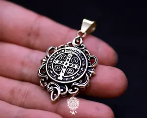 Exorcism Pendant St.Benedict Pendant BRASS Pendant BRASS St.Benedict Pendant - Picture 1 of 5