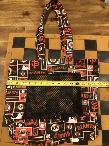 San Francisco SF Giants Transparent Stadium Tote Bag, Licensed Fabric Cover