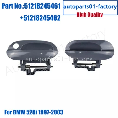 1Pair Front Left&Right Exterior Door Handle For BMW 528i 530I 1997-2003 - Image 1 of 4