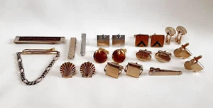 Vintage Mixed Lot - 8 Pairs Cufflinks, 5 Tie Bars - Swank, Anson, Kreisler - Picture 1 of 11