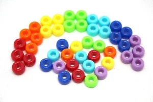Kinder Regenbogen Pony Perlen Mix 9 x 6 mm - Bild 1 von 1