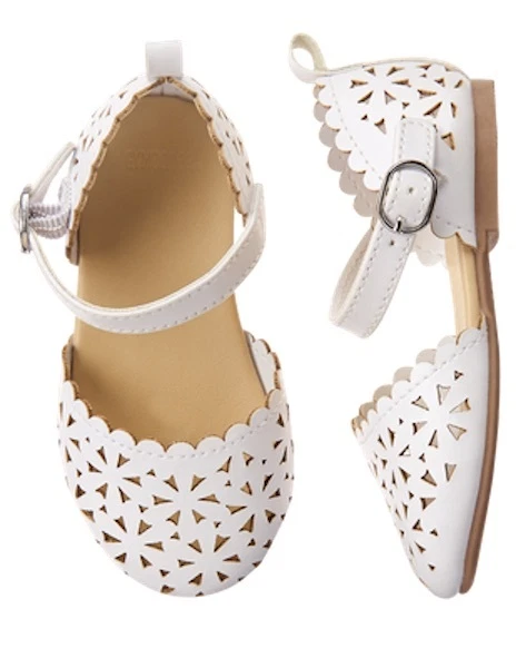 NWT Gymboree Dressed Up Eyelet Flats Shoes Toddler Girl Wedding Easter many size - Image 1 of 1