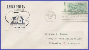 USA5 # 984 ADDR HOUSE OF FARNAM FDC   Annapolis 300 years - Picture 1 of 1