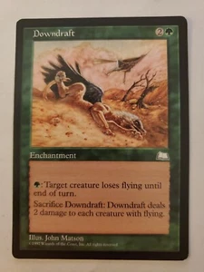 MTG Magic The Gathering Card Downdraft Enchantment Green Weatherlight 1997 - Picture 1 of 2