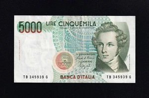 F.C. ITALIA ITALY , 5000 LIRAS 1985 , MBC- ( VF- ) , P.111b . - Imagen 1 de 2