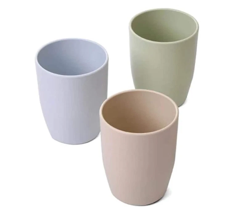 3 Pack of Bathroom Tumbler Toothbrush Cups 400ml Tooth Brushing Tumbler - Image 1 of 1