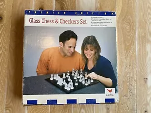 Classic Glass Chess Set Made Of Solid Glass, 14” Playing Board New, Open Box - Picture 1 of 5
