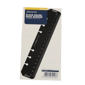Students Filofax Book Personal Organiser Ruler Page Marker Black Insert Refill - Picture 1 of 4