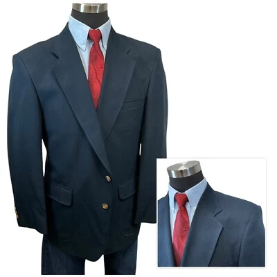 44R John Blair Azul Marino Traje Chaqueta Abrigo Deportivo Blazer Sólido Para Hombre Carrera Foto 1 de 4