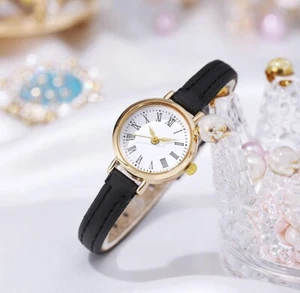 DAMEN ARMBANDUHR LEDER DAMENUHR QUARZUHR UHR UHREN SCHMUCK ACCESSOIRS (NEU) - Bild 1 von 3