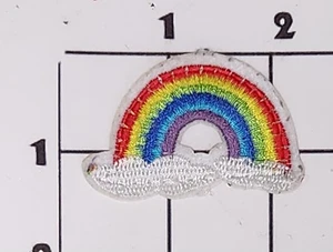 Tiny Arched Embroidered Rainbow Patch LGBTQ Human Rights Campaign HRC DEI - Picture 1 of 1
