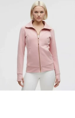 NWT LULULEMON Scuba Hoodie Full Zip Pink Haze Gold Zipper Size 6 8 10 12 14 $138 - Image 1 of 4