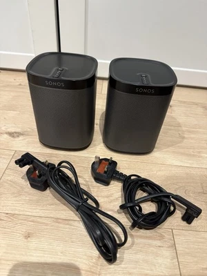 2 x Sonos Play 1 Wireless Speaker Black Wifi Pair play Great Condition Play 1 I - Image 1 of 4