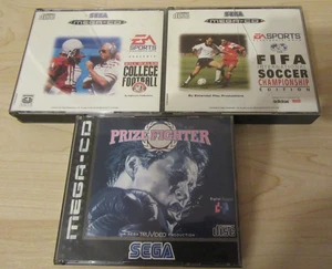 3x SEGA MEGA CD Spiele PRIZE FIGHTER + Bill Walsh College Football + FIFA Soccer - Bild 1 von 15