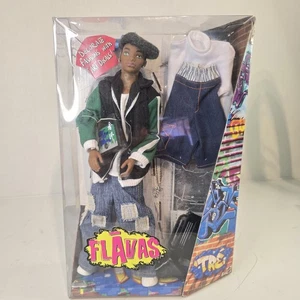 Flavas Tre AA Hip Hop Jointed w Fuzzy Hair & Green Eyes Doll Mattel NIB - Picture 1 of 14