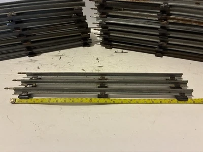 Marx 9 Inch Straight Track 027 Guage Lot Of 16. - Image 1 of 3