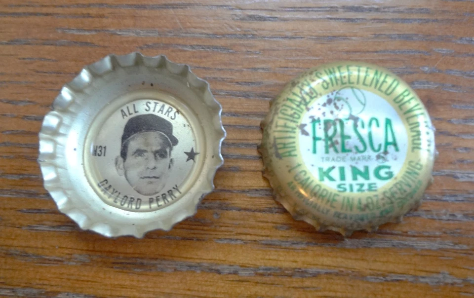 1967 Coke FRESCA KING SIZE GAYLORD PERRY Giants All-Stars Bottle Cap VERY RARE - Image 1 of 1
