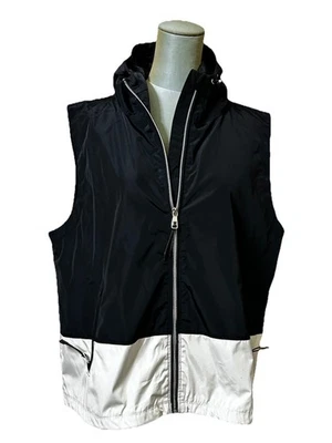 Chaleco de invierno para mujer Calvin Klein Performance talla XL blanco y negro forrado con capucha Foto 1 de 4