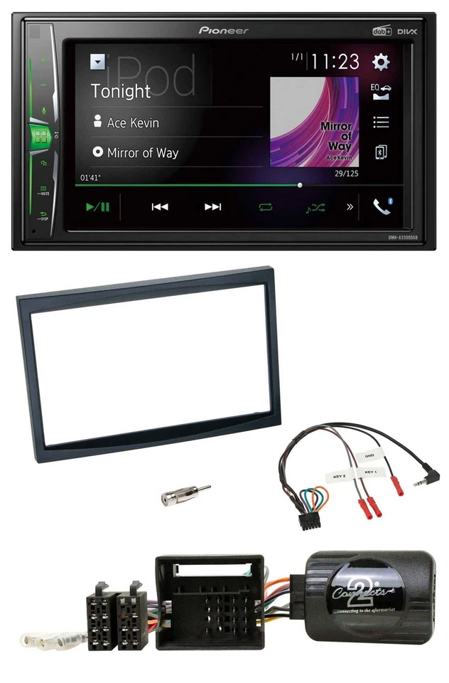 Pioneer 2DIN Lenkrad DAB USB Bluetooth Autoradio für Citroen C2 C3 Berlingo Jump - Bild 1 von 4