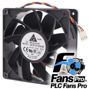 1PCS Brand New Delta QFR1212GHE DC12V 2.70A 210CFM 4pin Cooling Fan Fast Ship - Picture 1 of 3