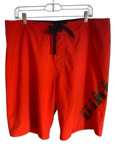 Oakley Swim Trunks Men’s Red Size 38 Tie Front Flap Back Pocket Bungee Loop - Picture 1 of 7
