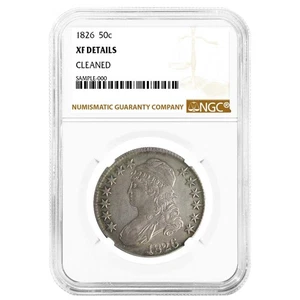 1826 50c Capped Bust Half Dollar XF Details Cleaned NGC Brown Label - Picture 1 of 3